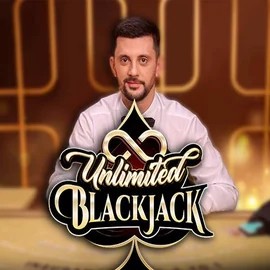 Unlimited Blackjack online game logo by Ezugi on lizarocasino-be.com